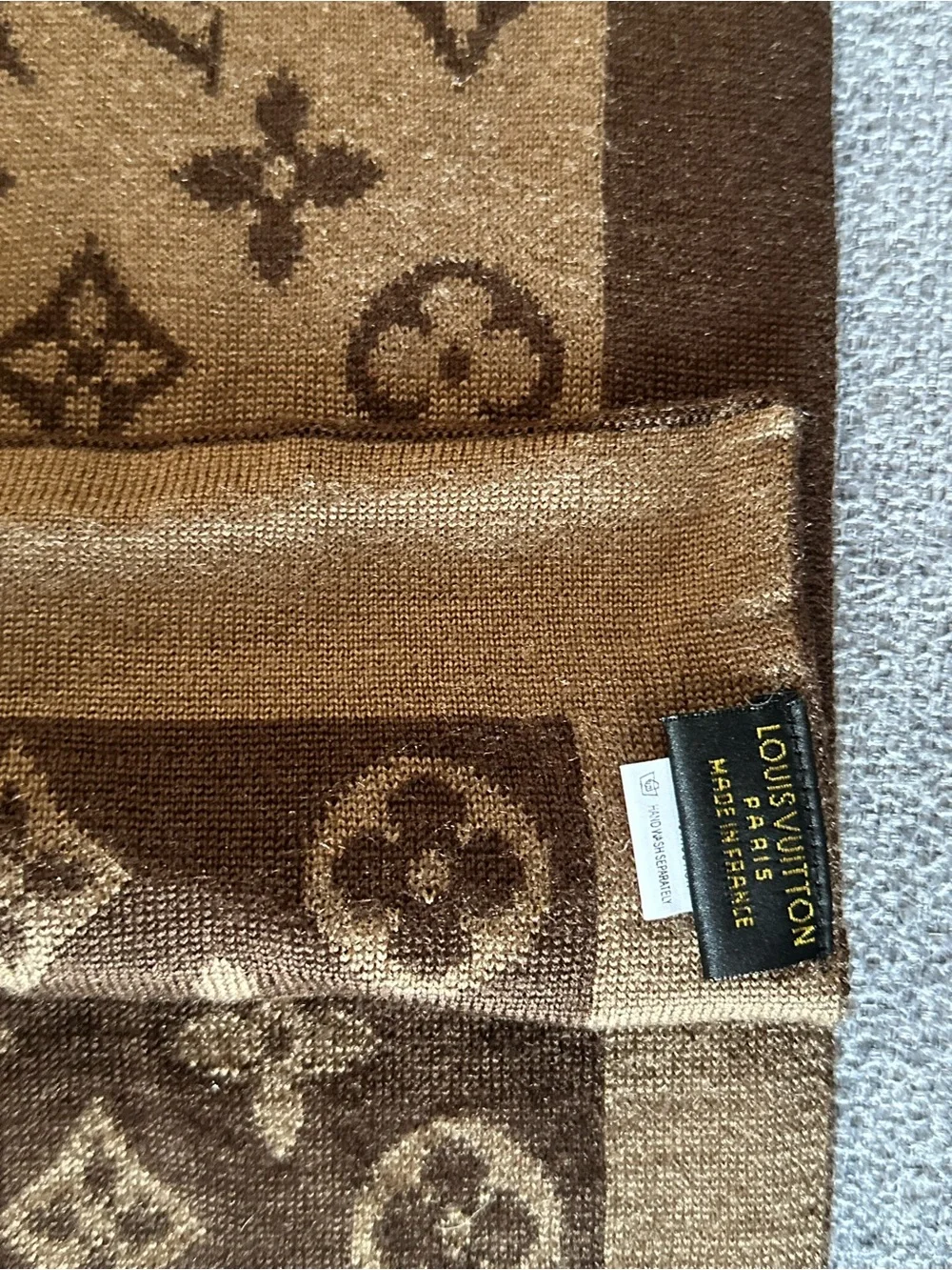 Louis Vuitton Two-Tone Brown Monogram Scarf